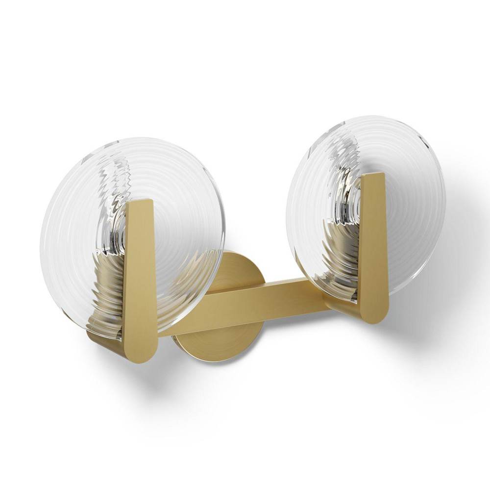 Kohler Hint 2 Light Sconce, Swirl Glass