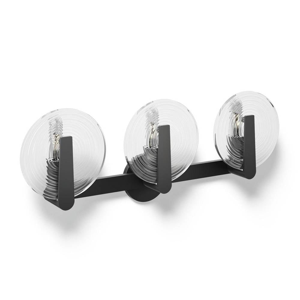 Kohler Hint 3 Light Sconce, Swirl Glass