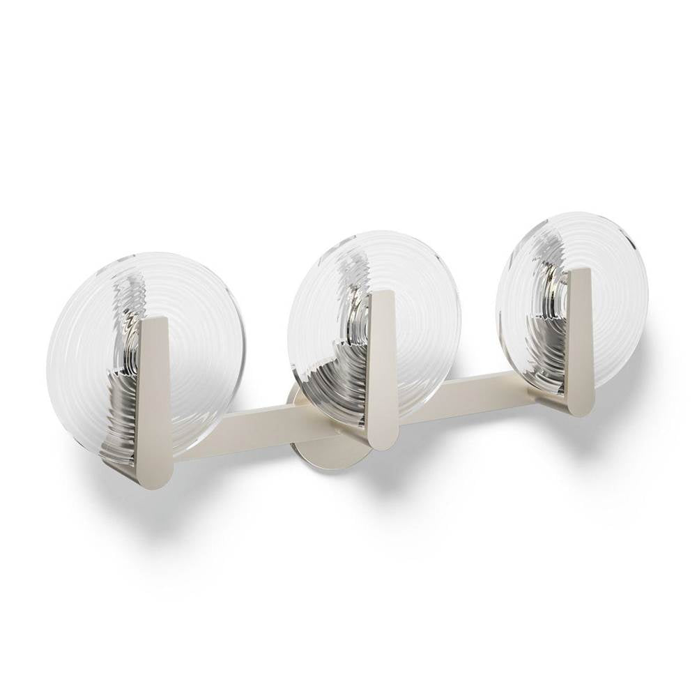 Kohler Hint 3 Light Sconce, Swirl Glass