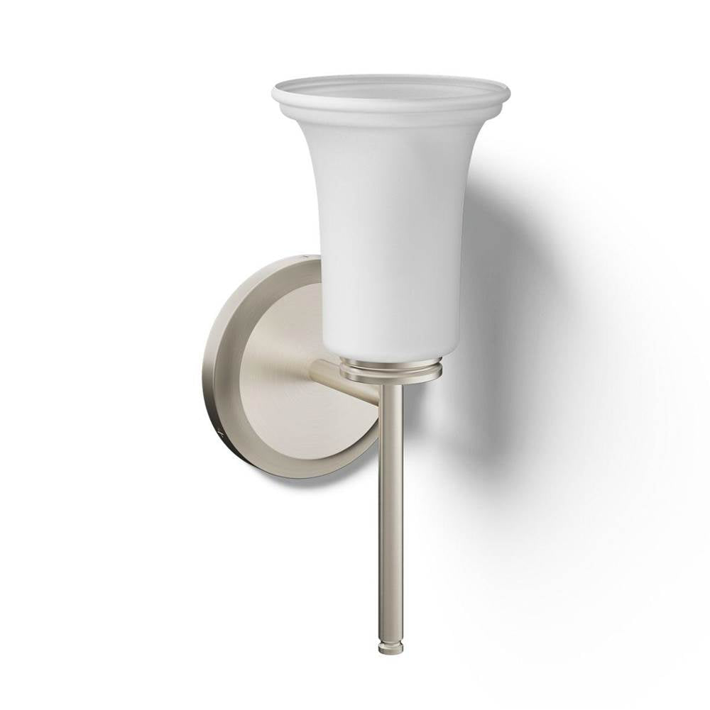 Kohler K-38404-SC01-BNL Brushed Nickel Bellera Lite Frosted 1-light Sconce Image 1