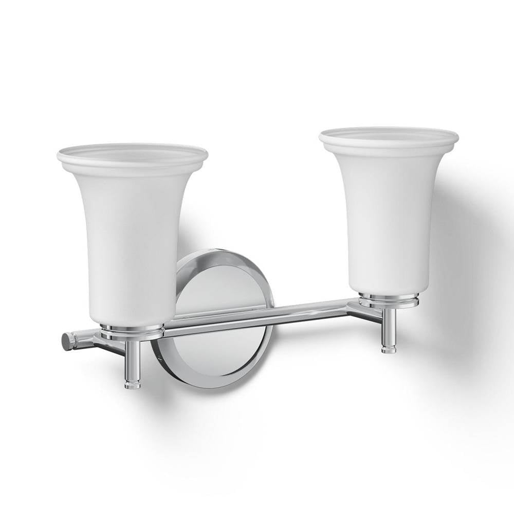 Kohler K-38405-SC02-CPL Polished Chrome Bellera Lite Frosted 2-light Sconce Image 1