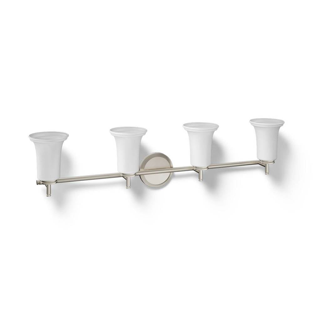 Kohler K-38407-SC04-BNL Brushed Nickel Bellera Lite Frosted 4-light Sconce Image 1