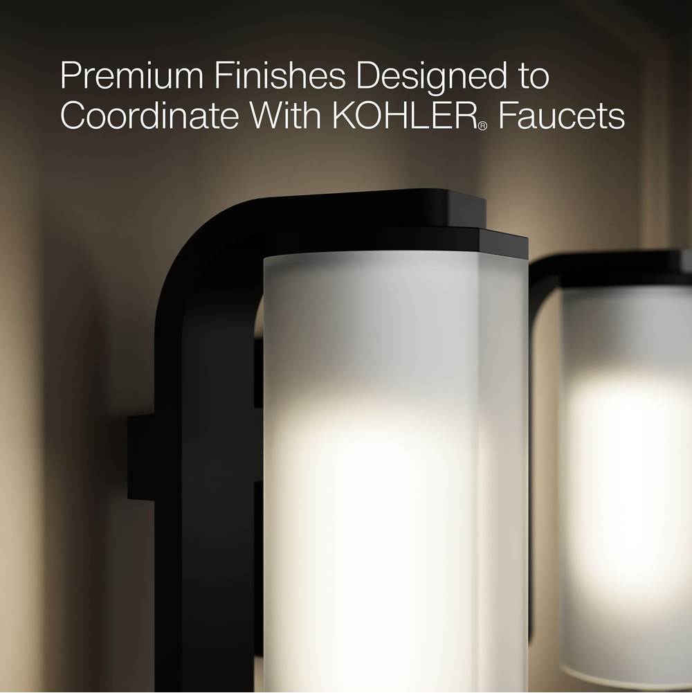 Kohler K-35114-SC02-BLL Matte Black Parallel Two-light Sconce Image 4