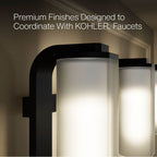 Kohler K-35115-SC03-BLL Matte Black Parallel Three-light Sconce Image 4