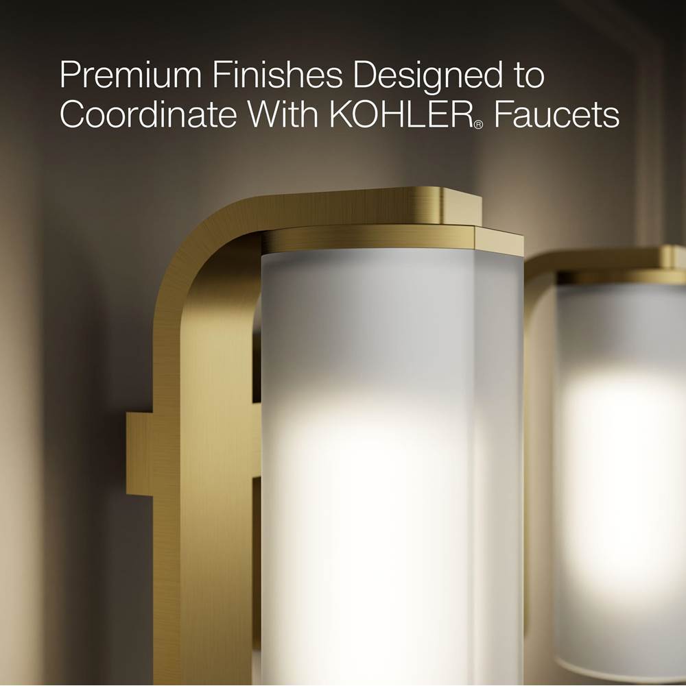 Kohler K-35114-SC02-2GL Brushed Moderne Brass Parallel Two-light Sconce Image 4