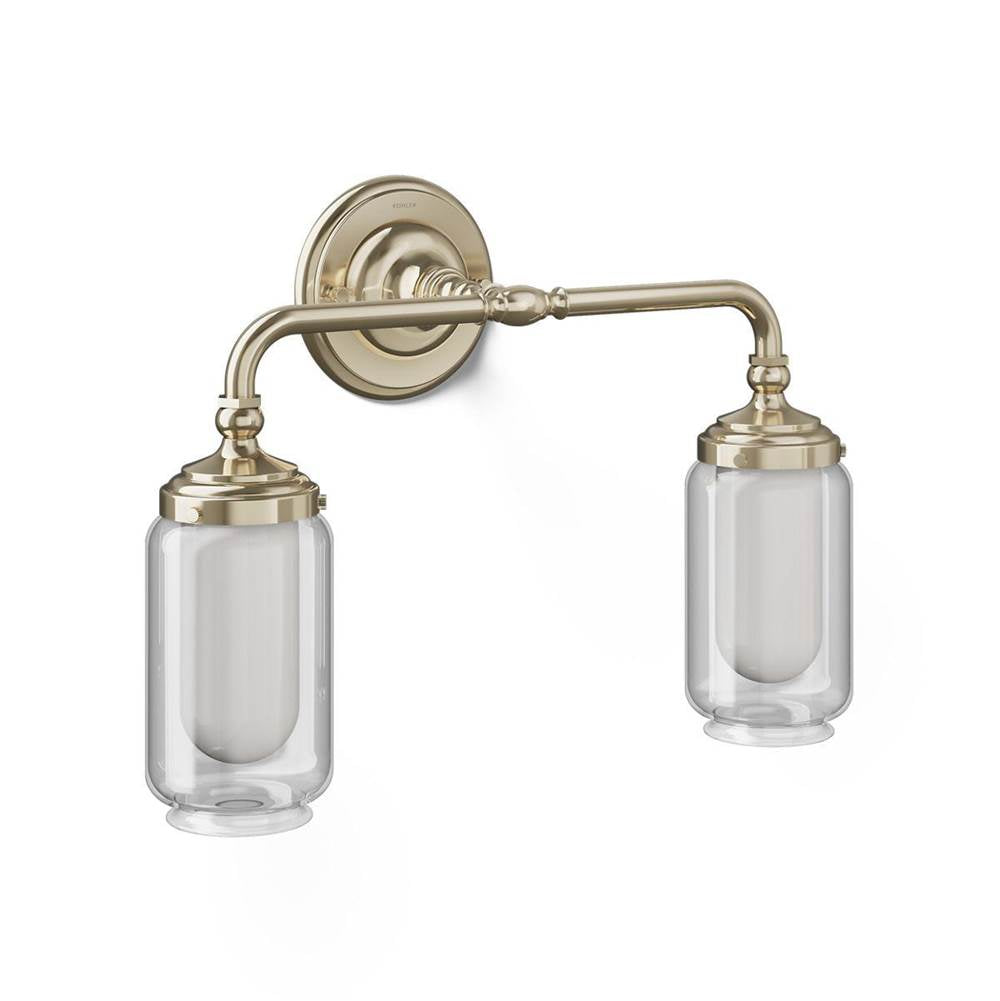 Kohler K-72582-AFL French Gold Artifacts Two-light Sconce Image 1