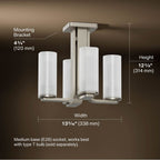 Kohler K-35116-FM04-BNL Brushed Nickel Parallel 13-5/16'' Flush-mount Image 5