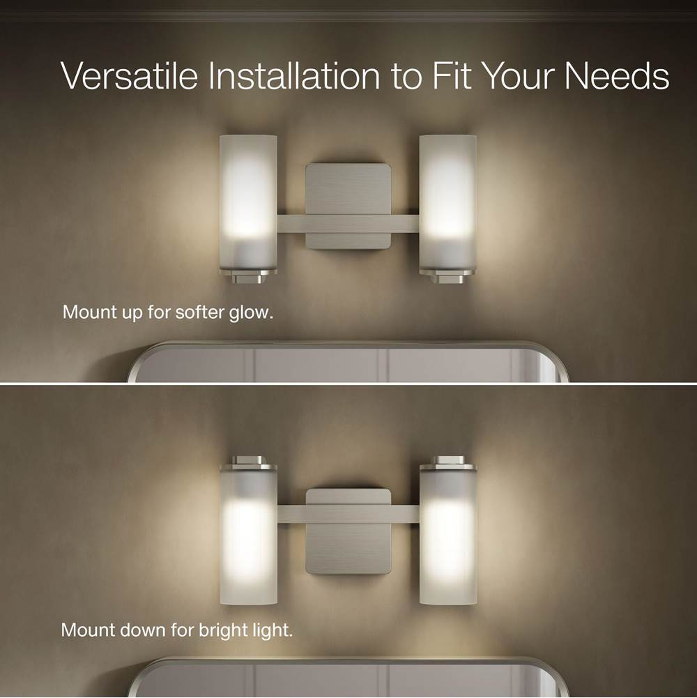 Kohler K-35114-SC02-BNL Brushed Nickel Parallel Two-light Sconce Image 3