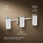 Kohler K-35115-SC03-BNL Brushed Nickel Parallel Three-light Sconce Image 6