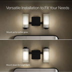 Kohler K-35114-SC02-BLL Matte Black Parallel Two-light Sconce Image 3