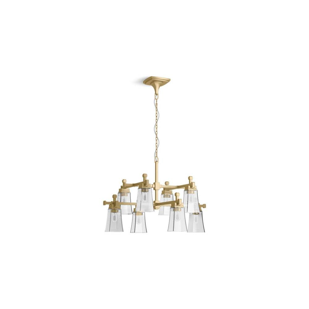 Kohler K-31759-CH08-2GL Brushed Moderne Brass Riff 35'' Chandelier Image 1