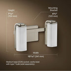 Kohler K-35114-SC02-BNL Brushed Nickel Parallel Two-light Sconce Image 6