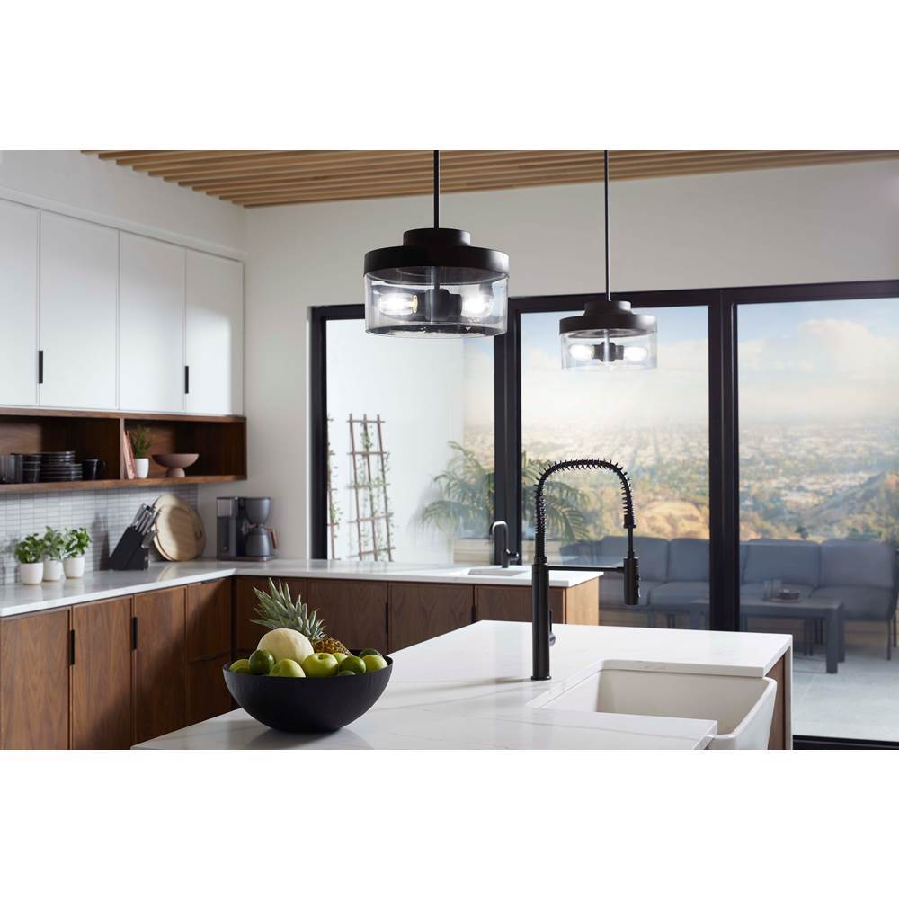 Kohler K-27266-PE04-BLL Matte Black Purist 18'' Pendant Image 7