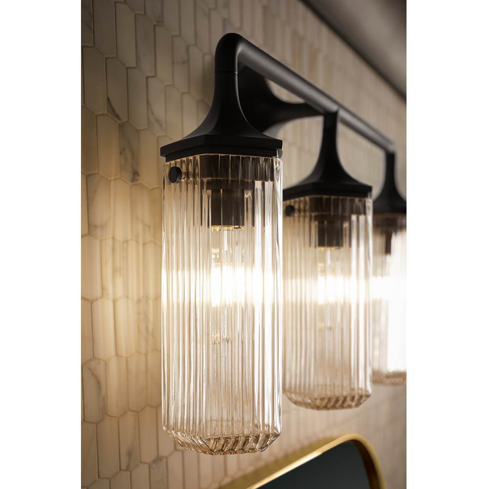 Kohler K-31778-SC03-BLL Matte Black Occasion Three-light Sconce Image 2