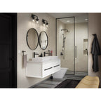 Kohler K-31778-SC03-BLL Matte Black Occasion Three-light Sconce Image 4