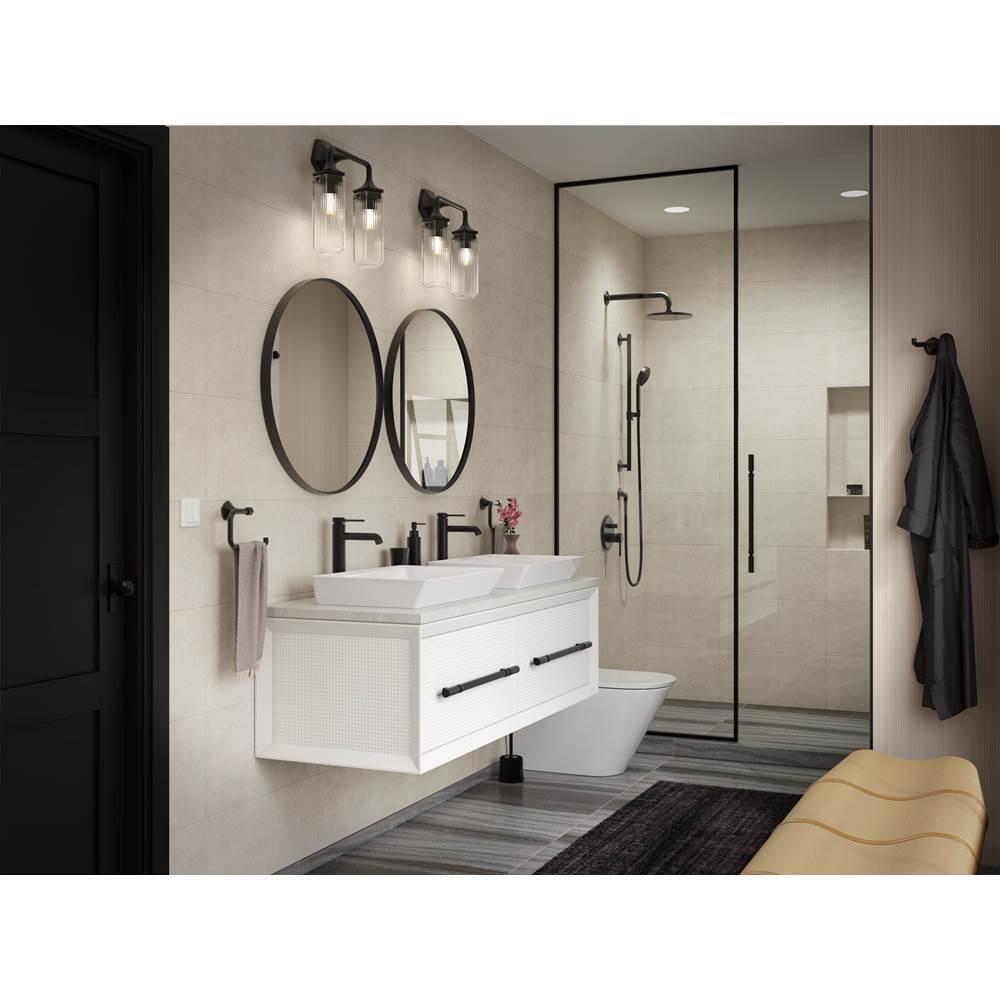 Kohler K-31778-SC03-BLL Matte Black Occasion Three-light Sconce Image 4