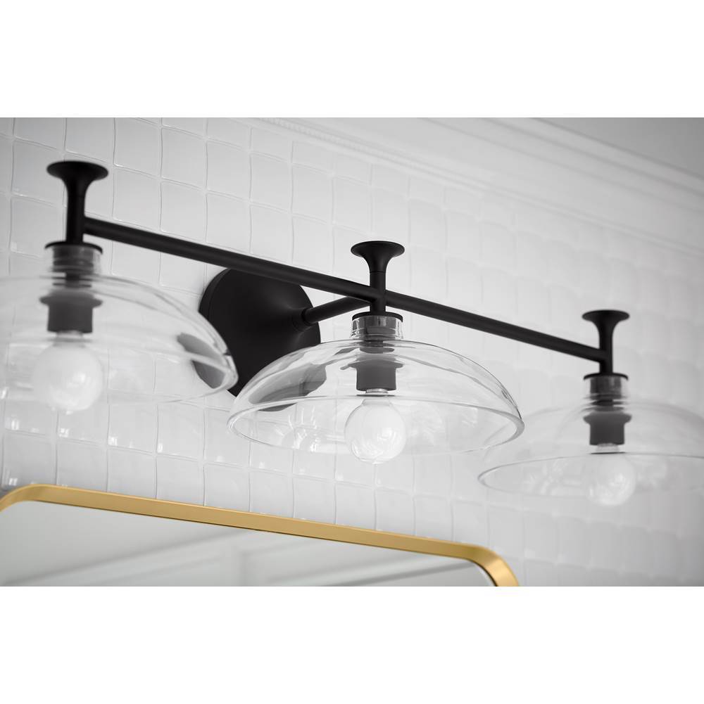 Kohler K-31770-SC03-BLL Matte Black Tone Three-light Sconce Image 5