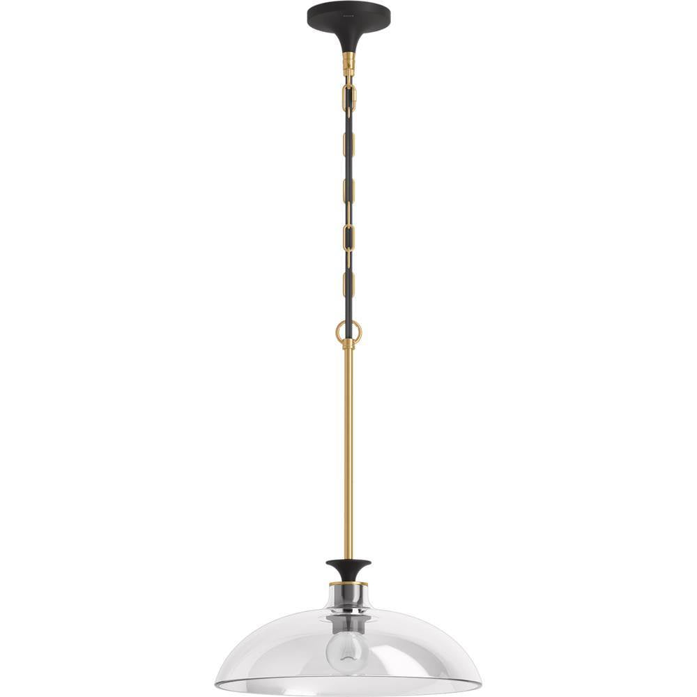Kohler K-31771-PE01-BML Black with Brass Trim Tone 15'' Pendant Image 2