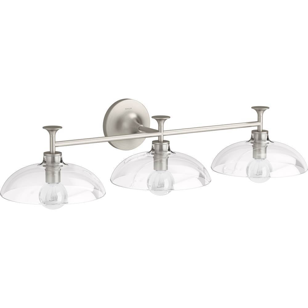 Kohler K-31770-SC03-BNL Brushed Nickel Tone Three-light Sconce Image 2