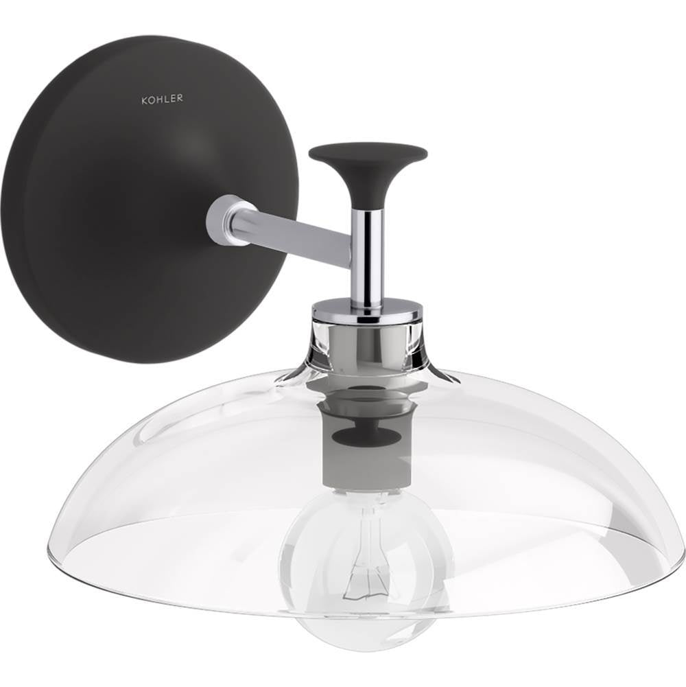 Kohler K-31768-SC01-CBL Polished Chrome With Matte Black Tone One-light Sconce Image 2