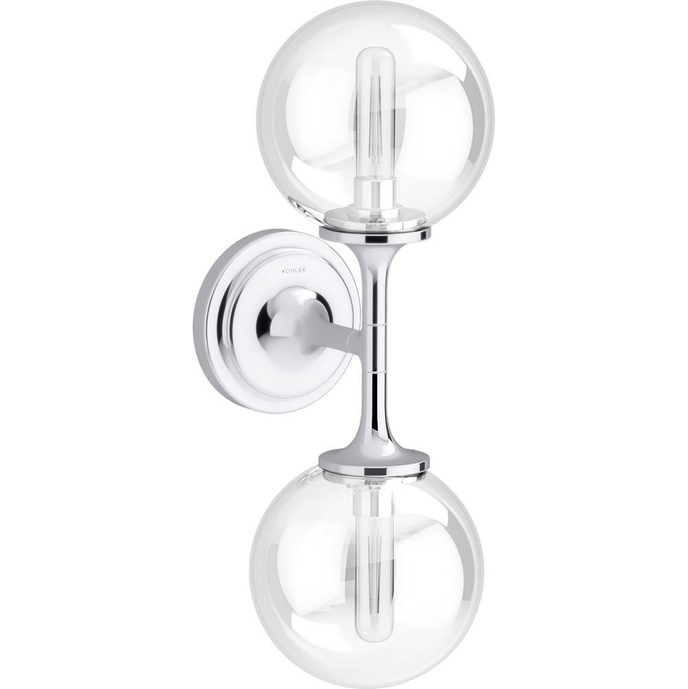 Kohler K-31762-SC02-CPL Polished Chrome Bellera 2 Light Sconce Image 2