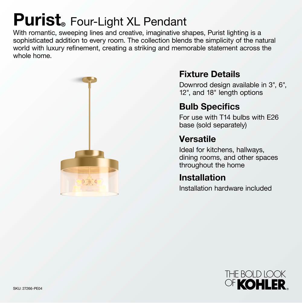 Kohler Purist 18'' Pendant