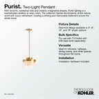Kohler Purist 12-1/2'' Pendant