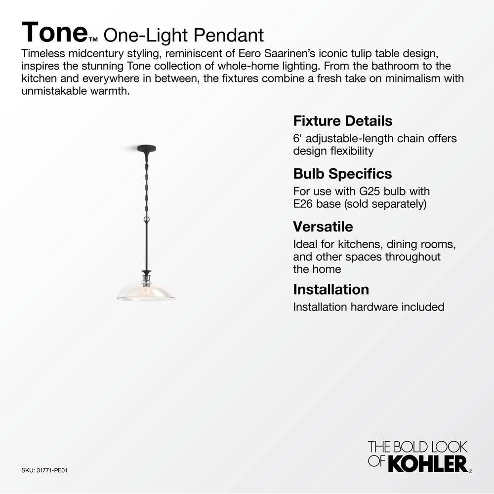Kohler Tone 15'' Pendant