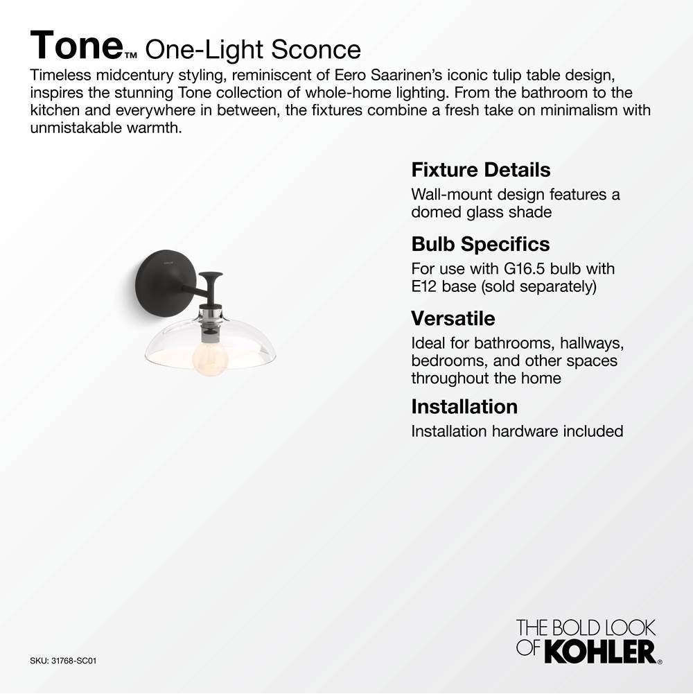 Kohler K-31768-SC01-2GL Brushed Moderne Brass Tone One-light Sconce Image 8
