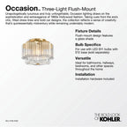 Kohler K-31780-FM03-2GL Brushed Moderne Brass Occasion 15'' Flush-mount Image 6