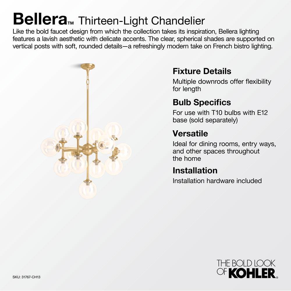 Kohler Bellera 13 Light Chandelier