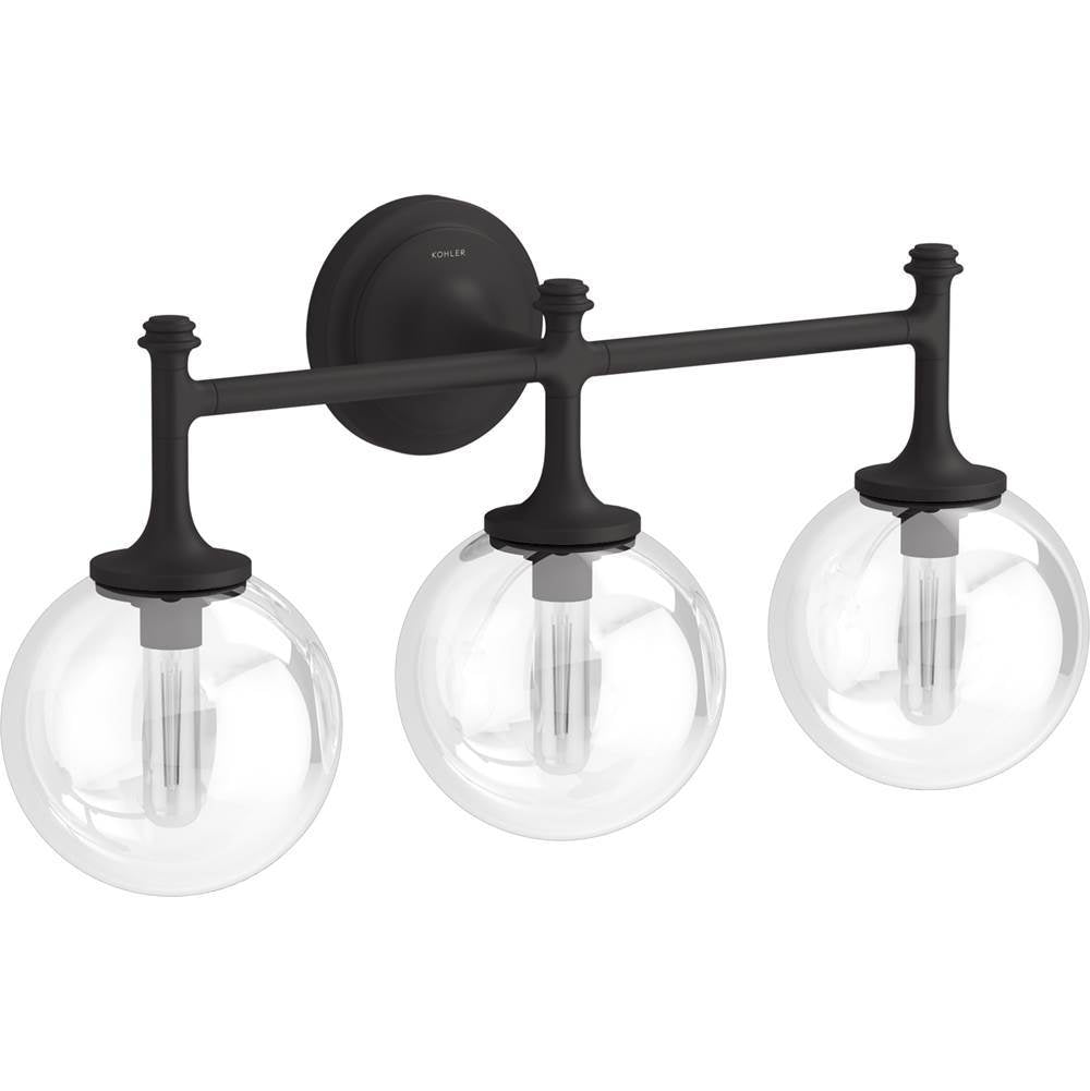 Kohler K-31763-SC03-BLL Matte Black Bellera 3 Light Sconce Image 2