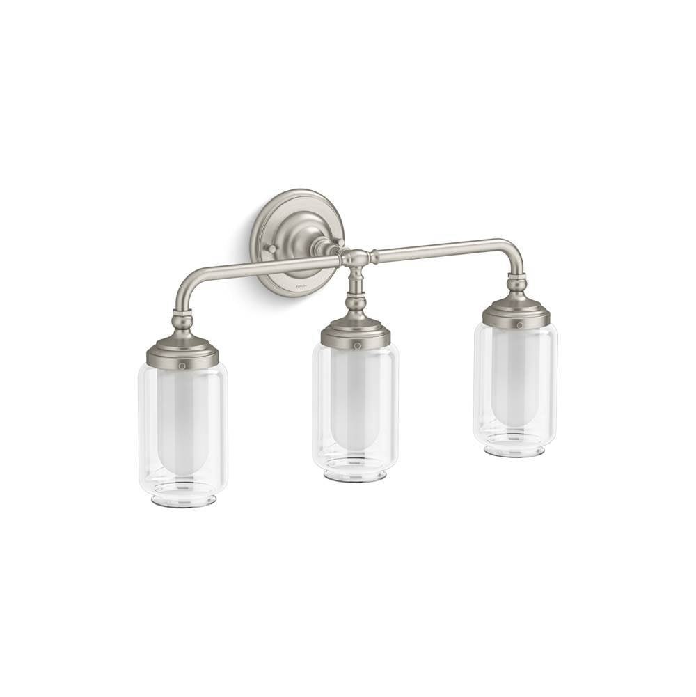 Kohler K-32806-SC03-BNL Brushed Nickel Artifacts Three-light Sconce Image 2
