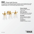 Kohler Riff Three-light Sconce