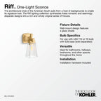 Kohler Riff One-light Sconce