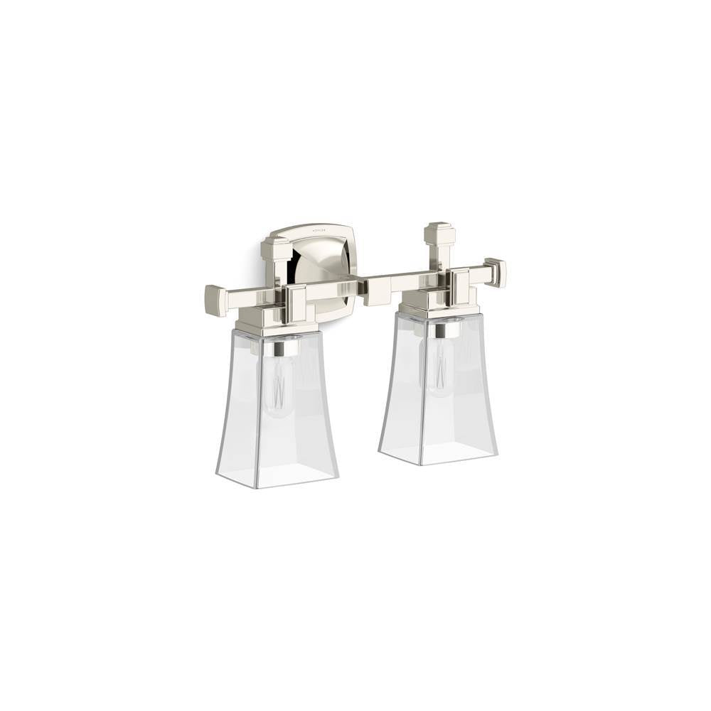 Kohler K-31756-SC02-SNL Polished Nickel Riff Two-light Sconce Image 4