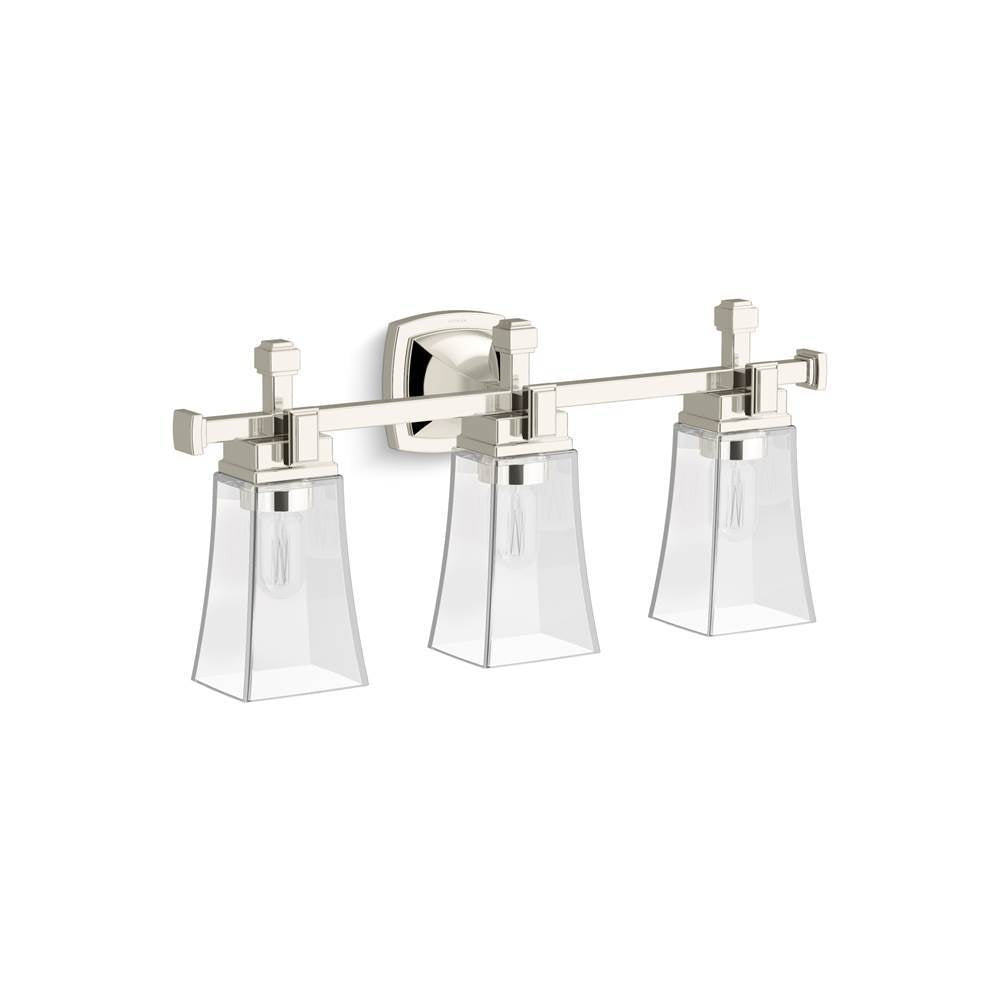 Kohler K-31757-SC03-SNL Polished Nickel Riff Three-light Sconce Image 2