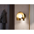 Kohler K-31782-SC01-6GL Jade w/Brushed Moderne Brass Accents Jabot One-light Sconce Image 2