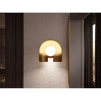 Kohler K-31782-SC01-6GL Jade w/Brushed Moderne Brass Accents Jabot One-light Sconce Image 4