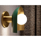 Kohler K-31782-SC01-6GL Jade w/Brushed Moderne Brass Accents Jabot One-light Sconce Image 3