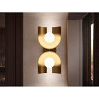 Kohler K-31783-SC02-6GL Jade w/Brushed Moderne Brass Accents Jabot Two-light Sconce Image 4