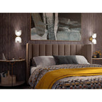 Kohler K-31783-SC02-SLG Biscuit Satin with Brushed Moderne Brass Jabot Two-light Sconce Image 2