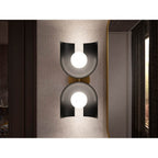 Kohler K-31783-SC02-BML Black with Brass Trim Jabot Two-light Sconce Image 4