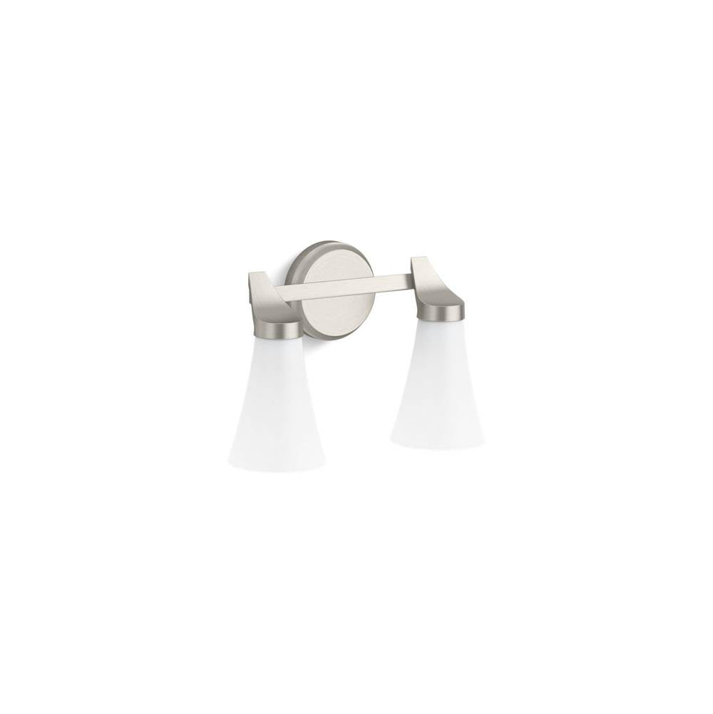 Kohler K-26847-SC02-BNL Brushed Nickel Simplice 2-light Sconce Image 2