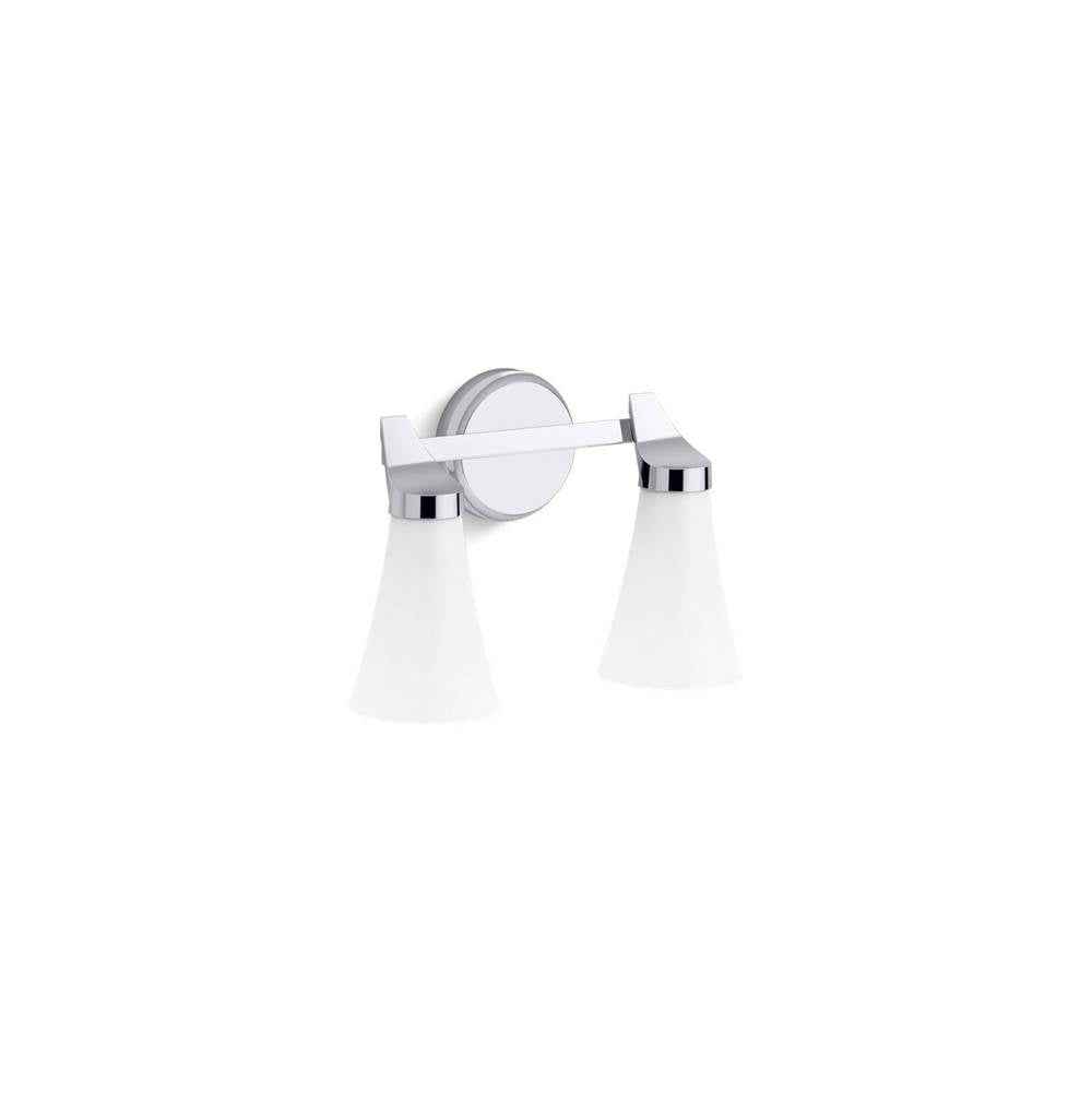 Kohler K-26847-SC02-CPL Polished Chrome Simplice 2-light Sconce Image 2