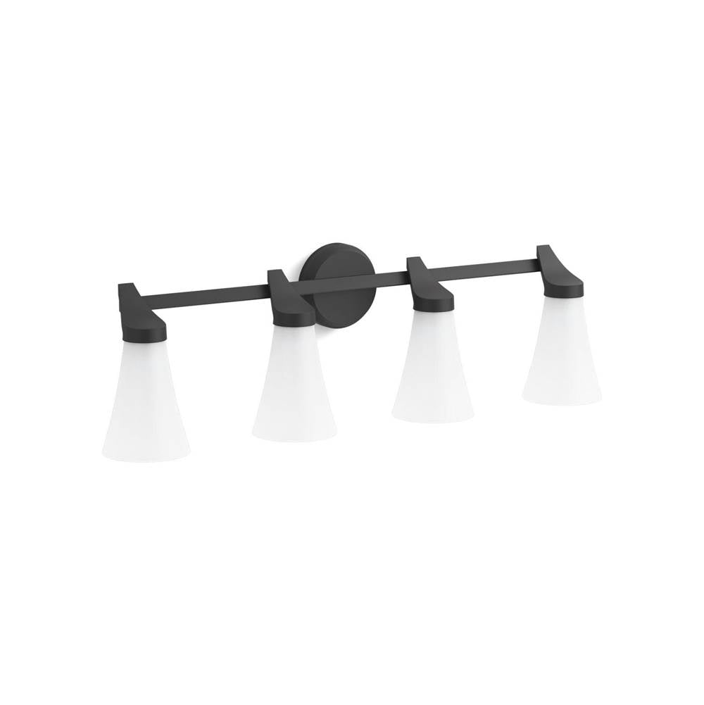 Kohler K-26849-SC04-BLL Matte Black Simplice 4-light Sconce Image 2
