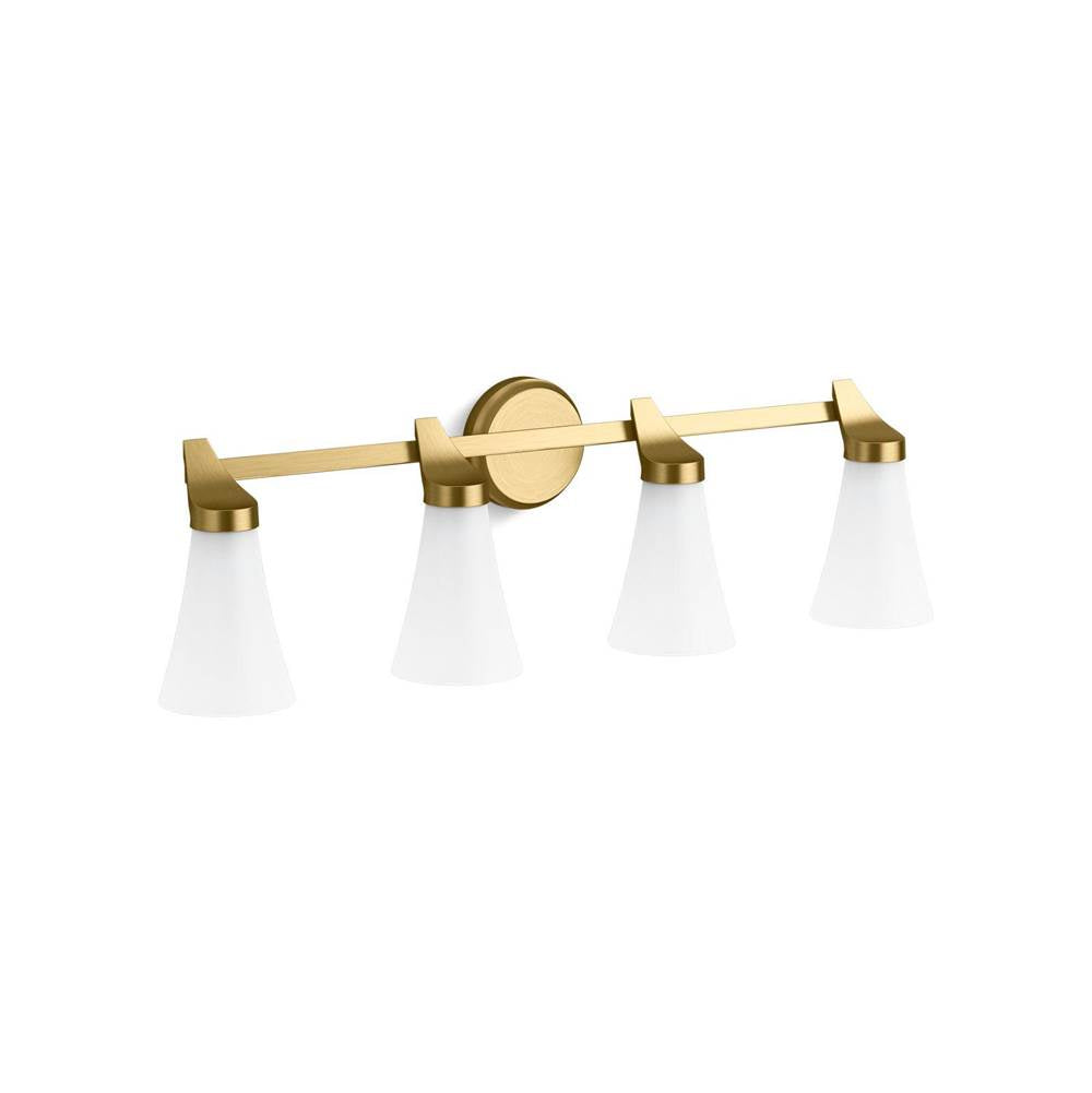 Kohler K-26849-SC04-2GL Brushed Modern Brass Simplice 4-light Sconce Image 2