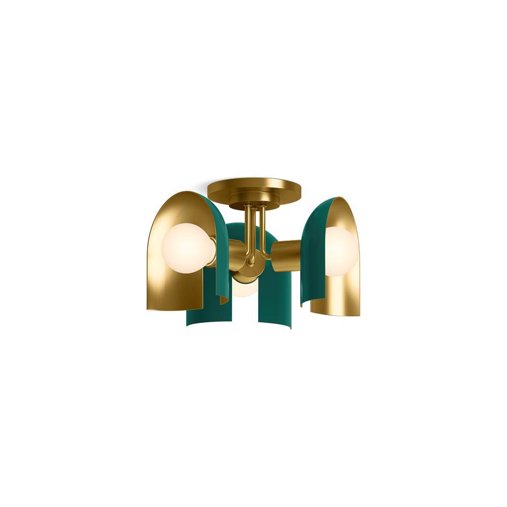Kohler K-31786-FM03-6GL Jade w/Brushed Moderne Brass Accents Jabot 3-13/16'' Flush-mount Image 2