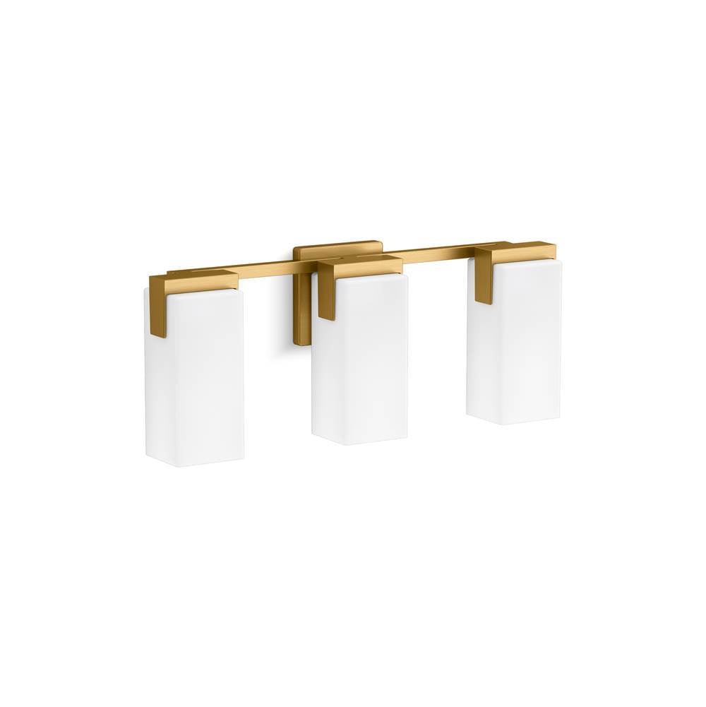 Kohler K-31494-SC03-2GL Brushed Moderne Brass Honesty Three-light Sconce Image 3
