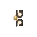 Kohler K-31783-SC02-BML Black with Brass Trim Jabot Two-light Sconce Image 6